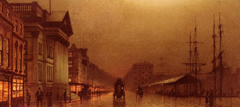 Atkinson Grimshaw Liverpool Custom House oil painting picture